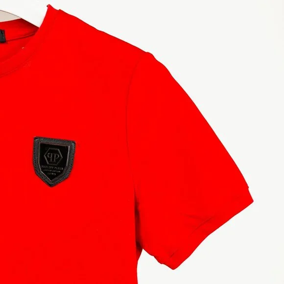 Philipp Plein Red Patch Rhinestone-Skull Tee - Picture 4 of 8